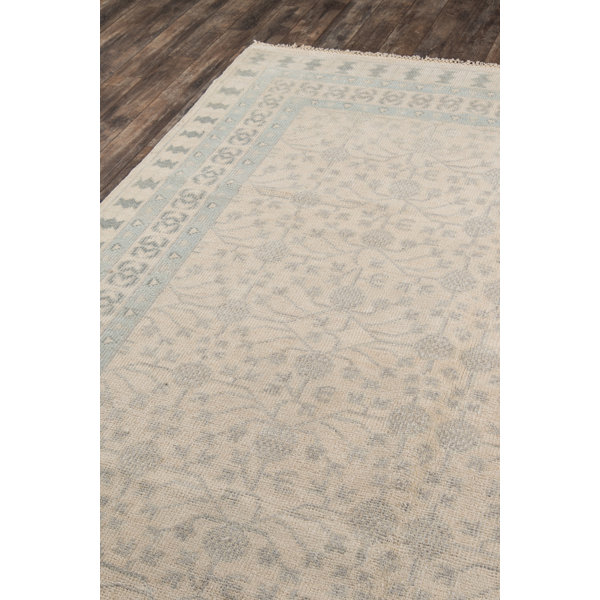Erin Gates by Momeni Concord Handmade HandKnotted Wool Ivory/Blue Rug